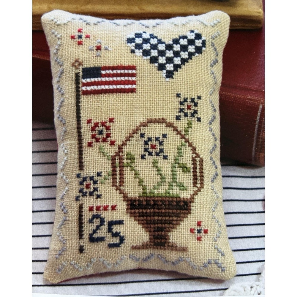 October House Fiber Arts ~ Heartfelt Patriot Cross Stitch Pattern